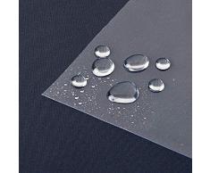 laro Tischfolie Tischdecke Transparent Durchsichtig Abwaschbar Garten-Tischdecke Tischschutz-Folie PVC Plastik-Tischdecken Wasserabweisend Eckig 0,3 mm Dicke Meterware |07|, Größe:100x140 cm