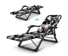 WYJW Zero Gravity Klappbett Einzelbett, Ausziehbarer Lehnstuhl Strandklappstuhl Abnehmbarer Kopf Campingbett Home Gästebett Sonnenliege
