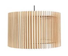wodewa Pendelleuchte Holz Moderne Deckenleuchte Ronja Natur I Nachhaltige Deckenlampe Birkenholz Holzlampe höhenverstellbar LED E27