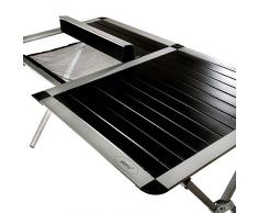 Yaccu Art.018 Aluminium Rolltisch Campingtisch 141 x 81 x 70 cm mit Ablagenetz