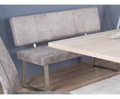 möbelando Esszimmerbank Polsterbank Küchenbank Sitzbank Bank Esszimmermöbel Jerald I Vintage-hell