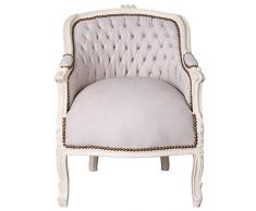 BAROCKER Sessel Louis XV Bergere Creme BAROCKSTUHL Shabby CHIC Palazzo Exclusiv