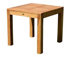 ASS Wuchtiger echt Teak Bigfuss Design Gartentisch 80x80 Holztisch Teaktisch Garten Tisch Holz JAV-BIGFUSS80