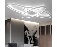 Modern LED Deckenleuchte Wohnzimmerlampe Minimalistisches Oval Decke Dimmen Deckenlampe Schlafzimmerlampe Mit Fernbedienung Acryl Lampenschirm Design Lampe Für Esszimmerlampe