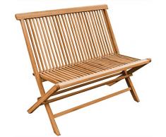 Klappbank Alessandria Teakholz Gartenbank Auflage & Farbe ohne