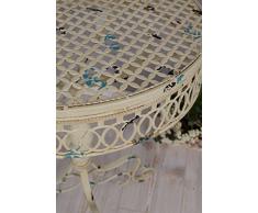 PALAZZO INT Gartentisch Shabby Chic Tisch Antik Metalltisch Garten