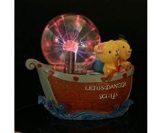 MYY Plasma Kugel Licht Zauber Beleuchtung Kristall Urlaub Lampe Globus Statisch Ball Stimmung Lampe Party Bär Dekoration Beleuchtung Weihnachten Geschenk 7.09X3.94X7.09In