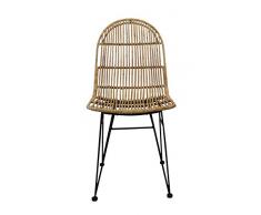 animal-design Rattanstuhl VIVI Korbstuhl Flechtstuhl modernes Design Esszimmer Küche Bistro Balkon Terrasse Hellbraun, Farbe:Hellbraun