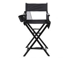 Tatayang Portable Make-up Stuhl, Holz Klappbar Künstler Direktor Stuhl Mit Seitentaschen, Professionelle Regiestuhl Klappstuhl Faltstuhl, Schönheit Werkzeug Make-Up Zubehör