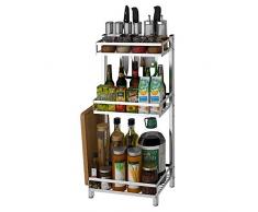 Küchenablage Spice Rack, Kitchen Shelf Packet Organizer Küchenutensilien und Schneidebretthalter for Kräuterregale, for Dose, 3 Ebenen, freistehend (Size : E)
