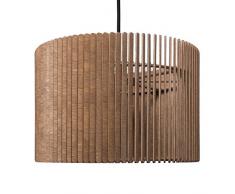 farbflut Design Hängeleuchte BARRIL - Pendelleuchte aus Holz - Moderne Designer Hängelampe - viele Farben/Zwei Größen erhältlich - Cognac
