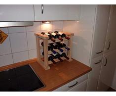 Beauty.Scouts Outdoor Dino Collection Küchenweinregal Tamara, Kiefer, Natur, 43,6 x 30 x 40 cm, Weinregal, Weinlagerung, Küche, Weinaufbewahrung, Wein, Weinbedarf, Weinzubehör