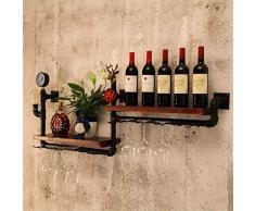 1yess Rohrregal DIY Lagerung Regal Bücherregal Weinregal Industrie Retro Wand-Eisen-Rohrlager Holzregal Industrie Rack (Farbe: Foto-Farbe, Größe: 120x50cm) (Color : Photo Color, Size : 120x50cm)
