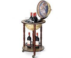 COSTWAY Globusbar Barwagen Globus Bar Hausbar Servierwagen Weinregal mit Rollen