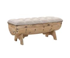 vidaXL Massivholz Truhenbank Stoff 103x51x44cm Sitzbank Sitztruhe Bank Truhe