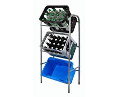 Ks Getränkekistenregal Flaschenkastenregal für 3 Kisten Regal für Getränkekästen 116 x 33 x 50 cm