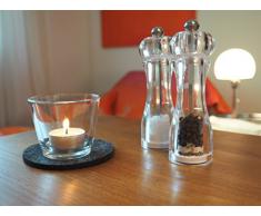 FILU Filzuntersetzer rund 8er Pack (Farbe wählbar) dunkelgrau - Untersetzer aus Filz für Tisch und Bar als Glasuntersetzer / Getränkeuntersetzer für Glas und Gläser - grau