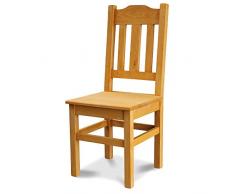 Elean Kuechenstuhl (HSL-02) Holzstuhl Esszimmerstuhl Stuhl mit Lehne Kiefer massiv vollholz zusammengebaut Verschiedene Farbvarianten Neu (Kiefer lasiert)