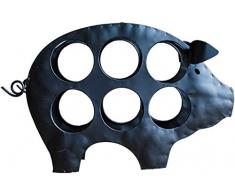 1yess Metall Creativ Weinregal Freistehende Weinflasche Regal Arbeitsplatte Display-Wein-Halter for Restaurants, Bars, Haus (Platz for 6 Flaschen)