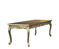 Casa Padrino Barock Esstisch Gold 200cm - Esszimmer Tisch - Möbel Antik Stil