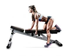 Falt-gewichtstabelle Folding Hantelbank Hantel Bank Multi-Funktions-Bauch Brett Sit-ups Hause Bauch Sport Stuhl Rückenlage Hantelbank (Color : Black, Size : 117 * 42 * 45cm)