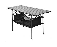 KOUPA Klappbarer Aluminiumtisch mit tragbarer Tragetasche, Rolltisch für den Innen- und Außenbereich, leicht zu reinigen, leicht für Picknick, Camp, Strand, Grill, Wandern