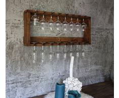 dekorie Gläser Regal passend zum Wein Regal aus Holz braun