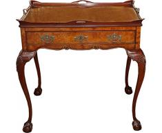 Casa Padrino Barock Luxux Konsole Teetisch Mahagoni Braun 80 x 60 x H. 78 cm - Antik Stil Möbel - Barock Esstisch - Limited Edition