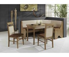 Furntastic Eckbankgruppe Sabine Noce Decor mit Wangentisch umstellbar