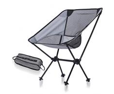 DASGF Angelstuhl Faltstuhl,Campingstuhl Klappstuhl,Tragbarer Klappstrandstuhl,RüCkenlehne Faltend Kleine Mazza,Ideal FüR Camping/Wandern/Angeln,Black