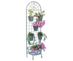 DanDiBo Kräuterregal Gewürzregal Metall Blumentreppe 172 cm Blumenregal 110292 Blumenständer Pflanzenständer Hoch Wand