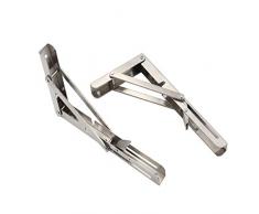 Rechtwinklige Klammer Edelstahl Gebürstet Klappbank Tisch Klappregal Oder Halterung Heavy Duty Regalhalterungen, Für Studie Schlafzimmer Küche, 2er Pack