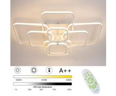 LED Dimmbare Deckenleuchte Wohnzimmerlampe Mit Fernbedienung Moderne Minimalistische Deckenleuchte Kreative Metall Acryl Design Deckenleuchte Beleuchtung Schlafzimmer Büro Halle Dekor Lampe