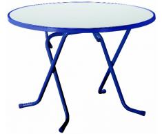 Best 26521020 Scherenklapptisch Primo rund, Durchmesser 100 cm, blau