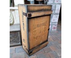 Unbekannt FRACHTKISTE Dublin Whisky KISTE Vintage MINIBAR BAR BARSCHRANK Holz 74cm H.