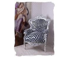 PALAZZO INT BAROCKSESSEL OHRENSESSEL BAROCK ANTIK Stuhl Silber PRUNKSESSEL