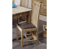 MASSIVMOEBEL24.DE Stuhl Sheesham braun geölt Nature Brown #802