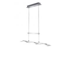 Trio Leuchten LED Pendelleuchte Stakkato 377310307, Metall Nickel matt, 3x 4.5 Watt