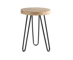 RFJJ Fußhocker Home Nordic Iron Art Hochhocker Wohnzimmer Kreis Hocker Sofa Hocker Kleiner Hocker Kreative Frisierstuhl Multifunktions Haushalt Kreative (Color : Black, Size : 32 * 45cm)