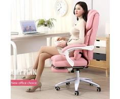 Lehnstühle Stuhl Computer-Stuhl Komfortable Esports Stuhl Stuhl Sessel Heim-Liegestuhl Rosa Mädchen-Serie Mit Starken (Color : Pink, Size : 70 * 70 * 115cm)