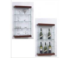 VM ART DESIGN GLASS Glashängevitrine VMBR6T (Cherry Wood)
