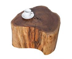 Invicta Interior Massiver Hocker GOA Baumstamm Beistelltisch aus Akazie 30 cm Sitzhocker Tisch