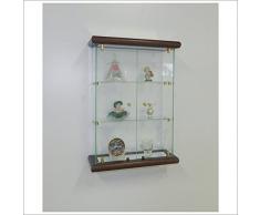 Glashängevitrine VM BR2 T-TR (Holz dunkel Nussbaum Farbe)