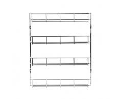 Exzact EXSR004-4 Gewürzregal 4 Ebenen/Herb und Spice Rack 4 Tiers - Küchenregal Organizer für Gläser, perfekt platzsparend und Lagerung (4-stufig)