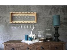 Holz Gläser Regal passend zum Wein Regal fertig montiert Natur