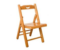 DlandHome Klappstuhl aus Bambus, Gartenstuhl klappbar, klein Faltstuhl, Camping Picknick Angelhocker, Natur