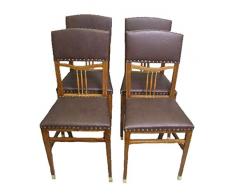 4er Satz Jugendstil Stühle, in Nußbaum, um 1910