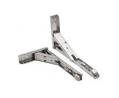 LP Brackets Klappbare Regalhalterungen - Hochleistungsklappbare Regalhalterung Aus Metall FüR TischbäNke, Regalscharnier Zur Wandmontage Platzsparende DIY-Halterung, 2 StüCke