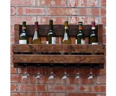 YO-TOKU Küchen-Weinregal aus Massivholz zum Aufhängen, langlebig, hoher Becherhalter, geeignet für Zuhause, Weinkeller, Bar, Weinshows, 70 x 35 cm, Weinregal, Heimdekoration