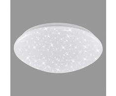 Briloner Leuchten - LED Deckenleuchte, Deckenlampe mit Sternendekor, 12W, 1.200 Lumen, 4.000 Kelvin, weiß, Ø28 cm